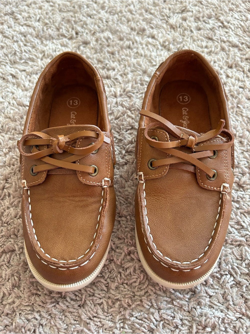 Cat & Jack Kids Tan Moccasin Boat Shoes